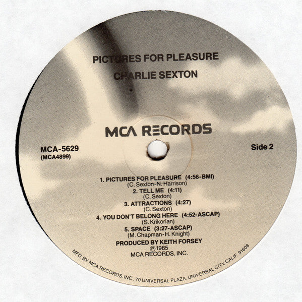 Charlie Sexton - Pictures For Pleasure