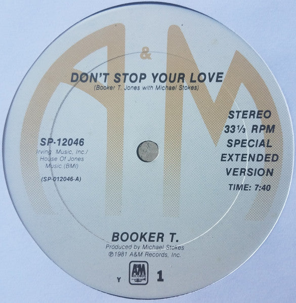 Booker T. Jones - Don't Stop Your Love