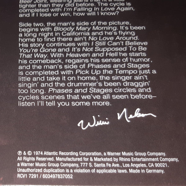 Willie Nelson - Phases And Stages [CRYSTAL CLEAR VINYL]