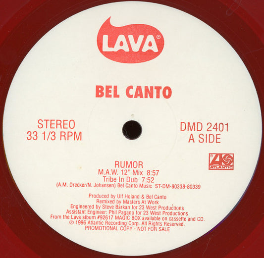 Bel Canto - Rumor - Remixes By Masters At Work!