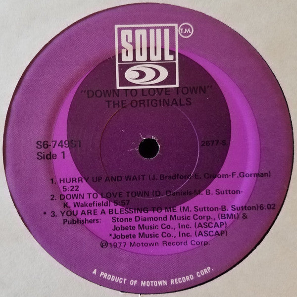 The Originals - Down To Love Town