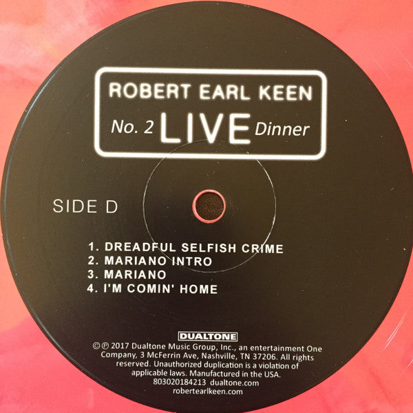 Robert Earl Keen - No. 2 Live Dinner