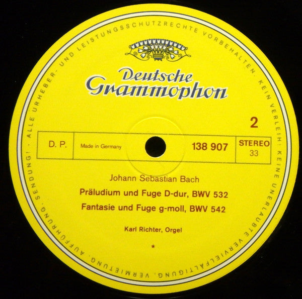 Johann Sebastian Bach - Toccata Und Fuge D-moll, BWV 565 • Triosonate Nr. 2 C-moll, BWV 526 • Präludium Und Fuge D-dur, BWV 532 • Fantasie Und Fuge G-moll, BWV 542