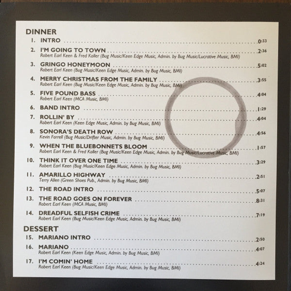 Robert Earl Keen - No. 2 Live Dinner