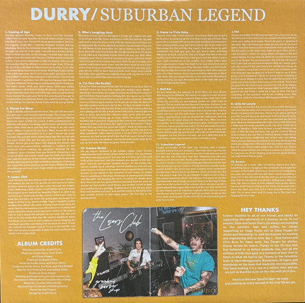 Durry - Suburban Legend (YELLOW VINYL)