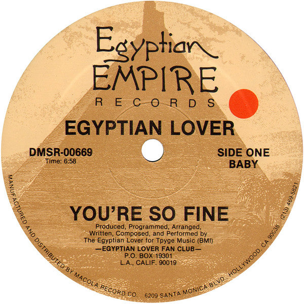 Egyptian Lover - You're So Fine
