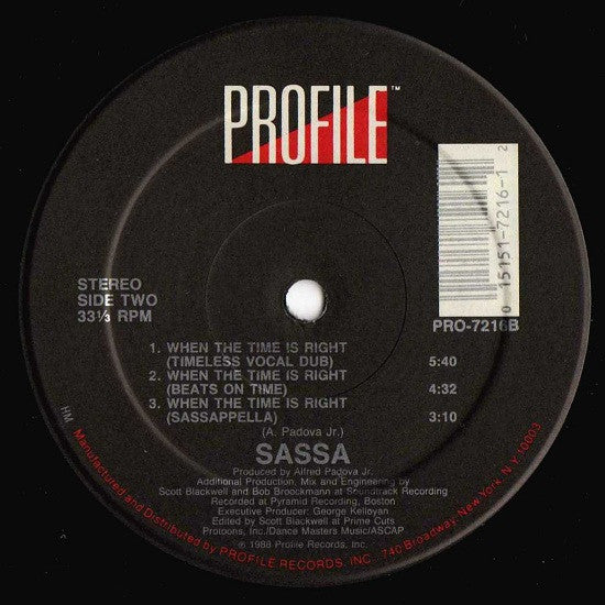 Sassa - When The Time Is Right