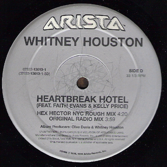 Whitney Houston - Heartbreak Hotel / It's Not Right But It's Okay (The Dance Mixes)