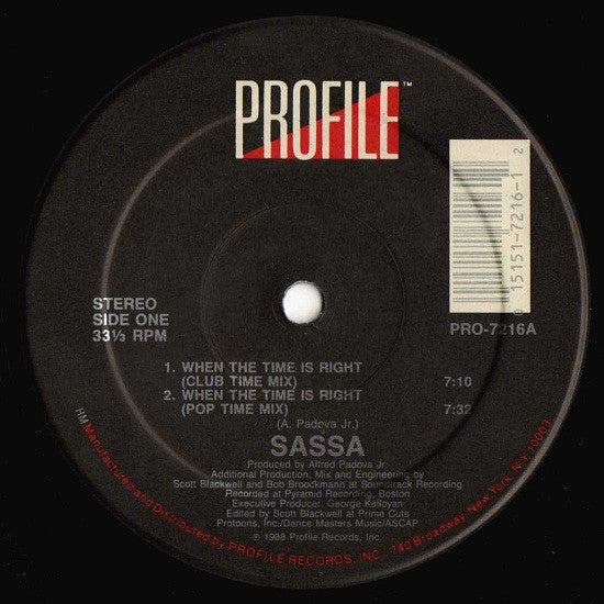 Sassa - When The Time Is Right