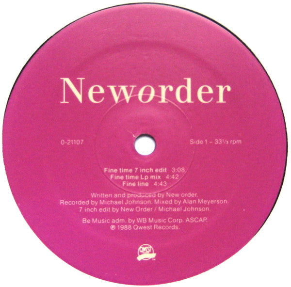 New Order - Fine Time