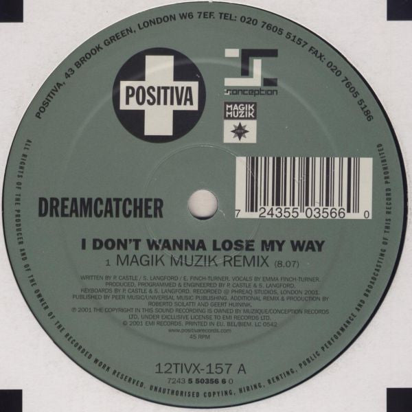 I Don't Wanna Lose My Way 12"(2 Of 2)