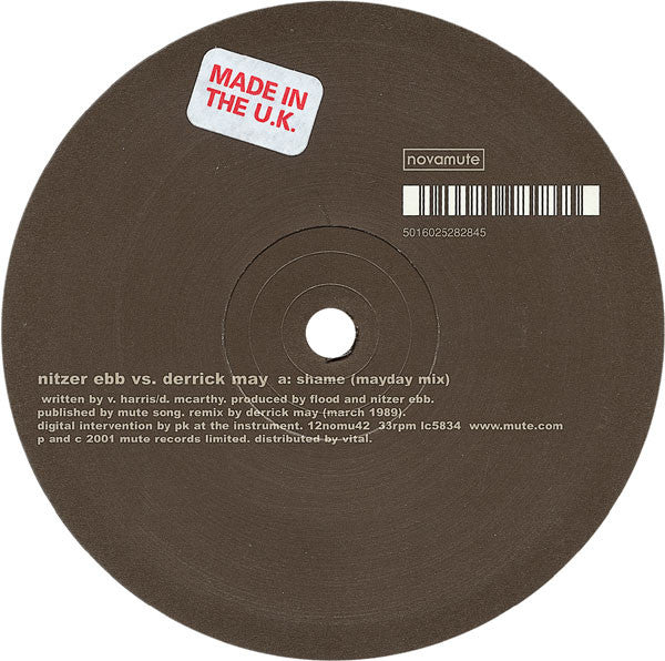 Nitzer Ebb - Shame (Mayday Mix) / Join In The Chant (Knarz Is Machine)