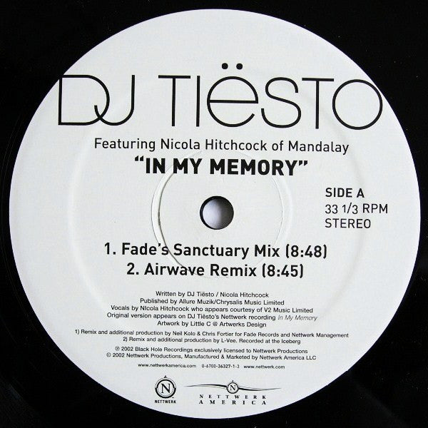 DJ Tiësto - In My Memory > Remixes