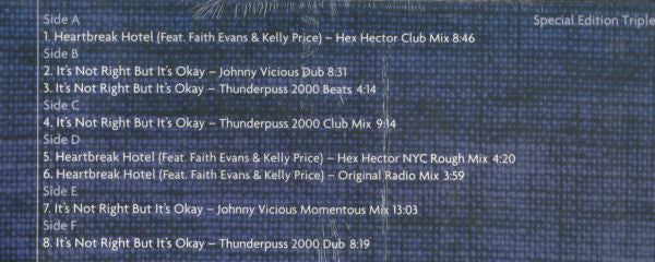 Whitney Houston - Heartbreak Hotel / It's Not Right But It's Okay (The Dance Mixes)
