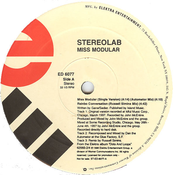 Stereolab - Miss Modular [12" PROMO]