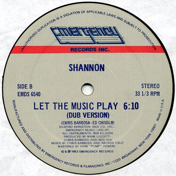 Shannon - Let The Music Play