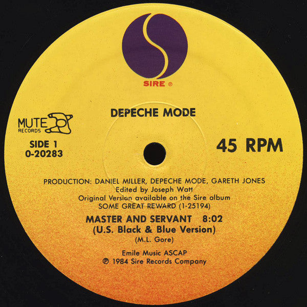 Depeche Mode - Master And Servant (U.S. Black & Blue Version)