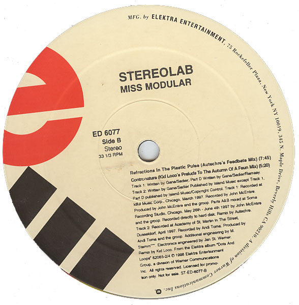 Stereolab - Miss Modular [12" PROMO]