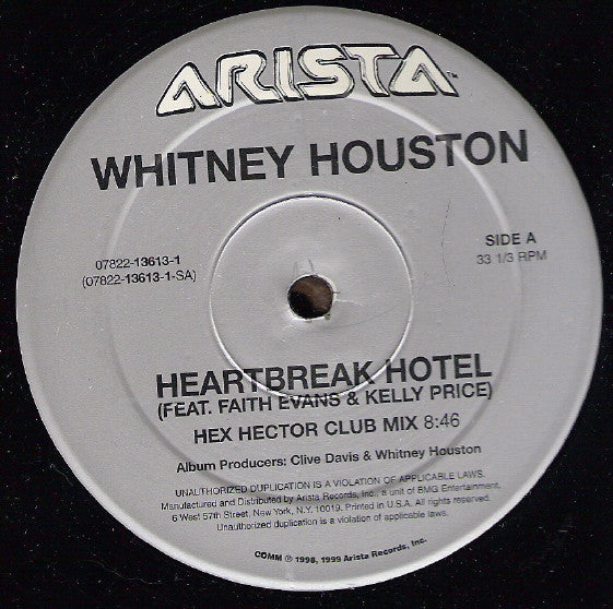Whitney Houston - Heartbreak Hotel / It's Not Right But It's Okay (The Dance Mixes)