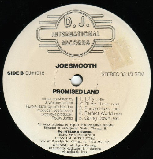 Joe Smooth - Promised Land