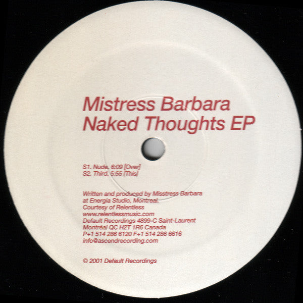 Misstress Barbara - Naked Thoughts EP