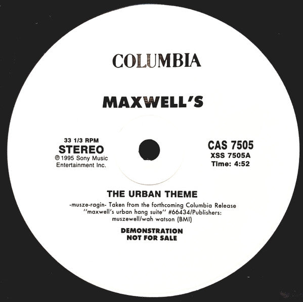 Maxwell's Sumthin' Sumthin': 12" Taster