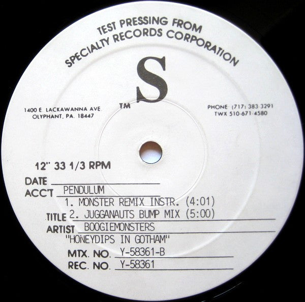 Honeydips In Gotham by Boogiemonsters Record Selector