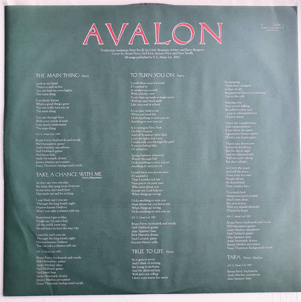 Roxy Music - Avalon