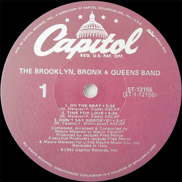 Brooklyn, Bronx & Queens Band, The - The Brooklyn, Bronx & Queens Band