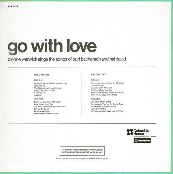 Go With Love (Dionne Warwick Sings The Songs Of Burt Bacharach And Hal David)