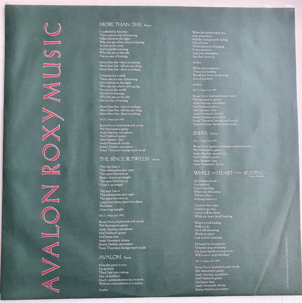 Roxy Music - Avalon