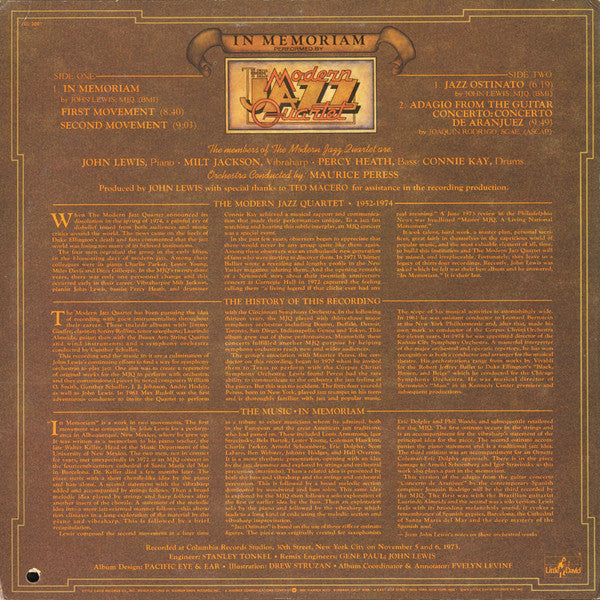 Modern Jazz Quartet, The - In Memoriam
