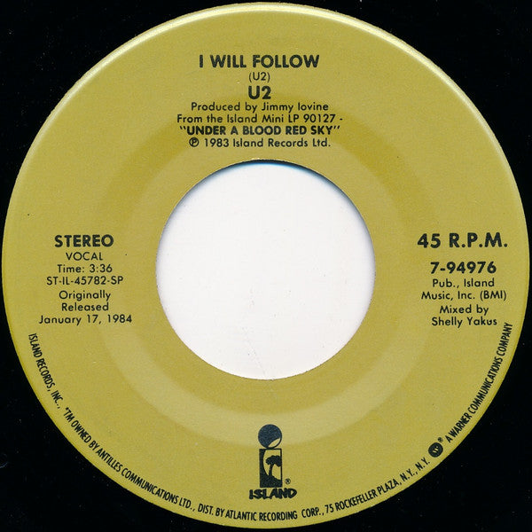U2 - I Will Follow / Pride (In The Name Of Love)