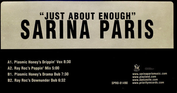 Sarina Paris - Just About Enough