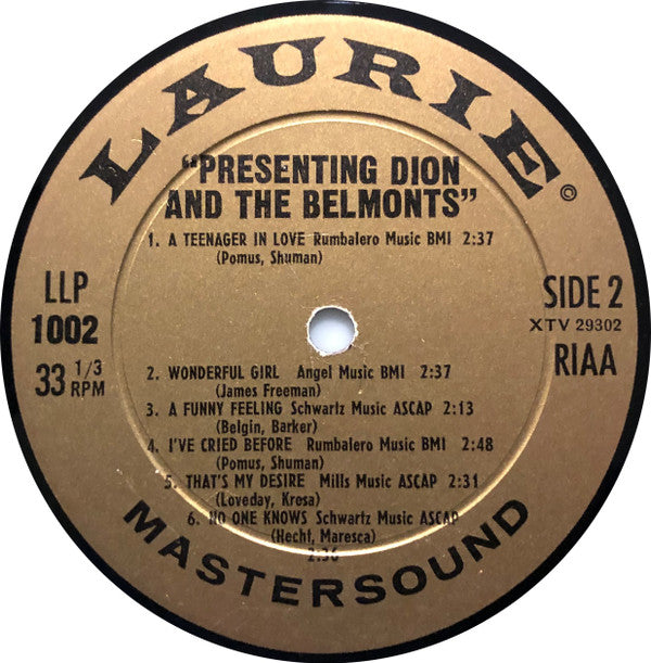 Presenting Dion And The Belmonts