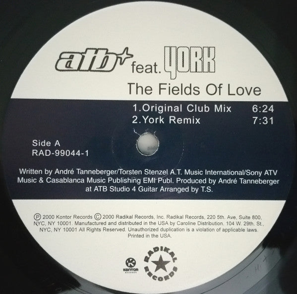 ATB Feat. York - The Fields Of Love