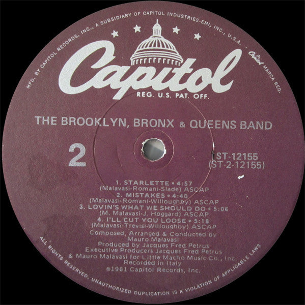 Brooklyn, Bronx & Queens Band, The - The Brooklyn, Bronx & Queens Band