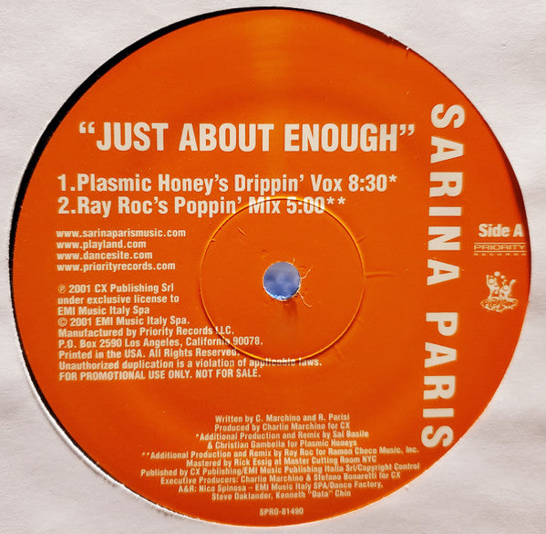 Sarina Paris - Just About Enough