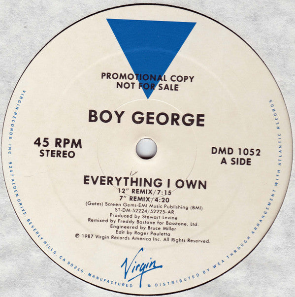 Everything I Own by Boy George – Record Selector