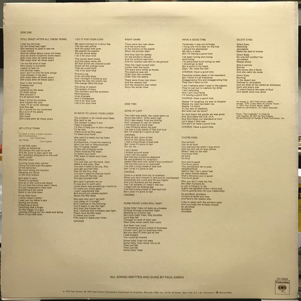 Paul Simon - Still Crazy After All These Years