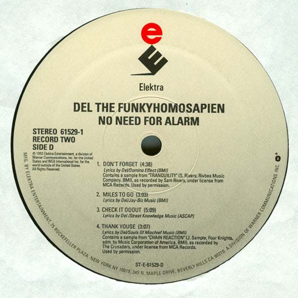 Del Tha Funkee Homosapien - No Need For Alarm