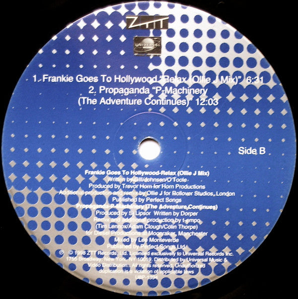 808 State / Art Of Noise, The / Frankie Goes To Hollywood / Propaganda - Pacific 808:98 / Moments In Love / Relax / p:Machinery