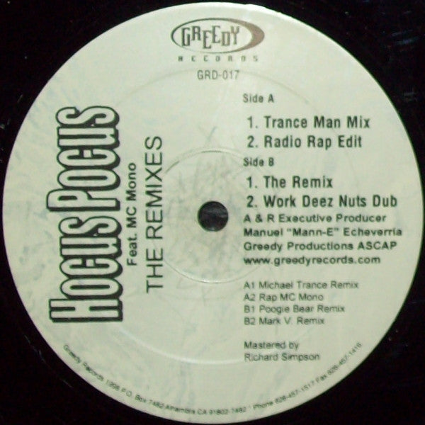 DJ Work! Feat. MC Mono - Hocus Pocus (The Remixes)