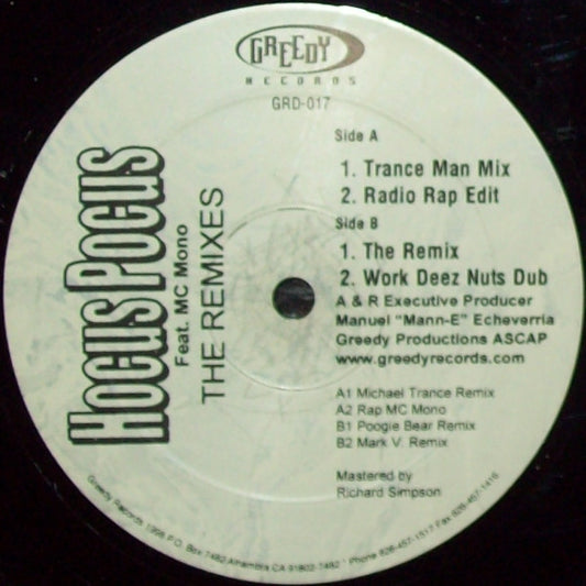 DJ Work! Feat. MC Mono - Hocus Pocus (The Remixes)