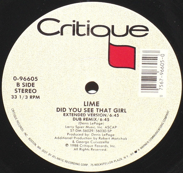 Lime - Cutie Pie / Did You See That Girl
