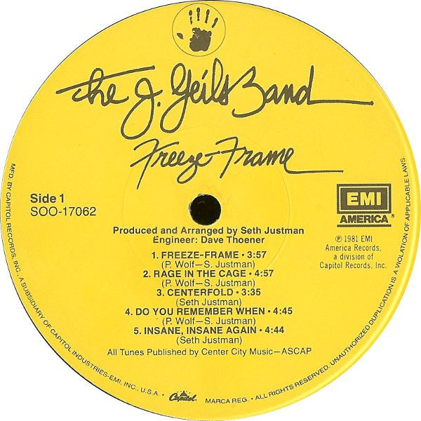 J. Geils Band, The - Freeze-Frame
