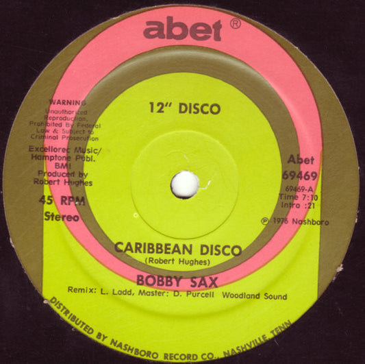 Bobby Sax - Caribbean Disco