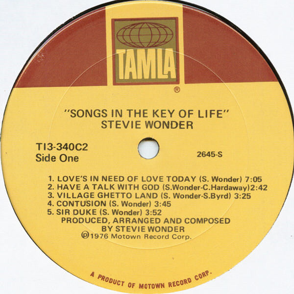 Stevie Wonder - Songs In The Key Of Life