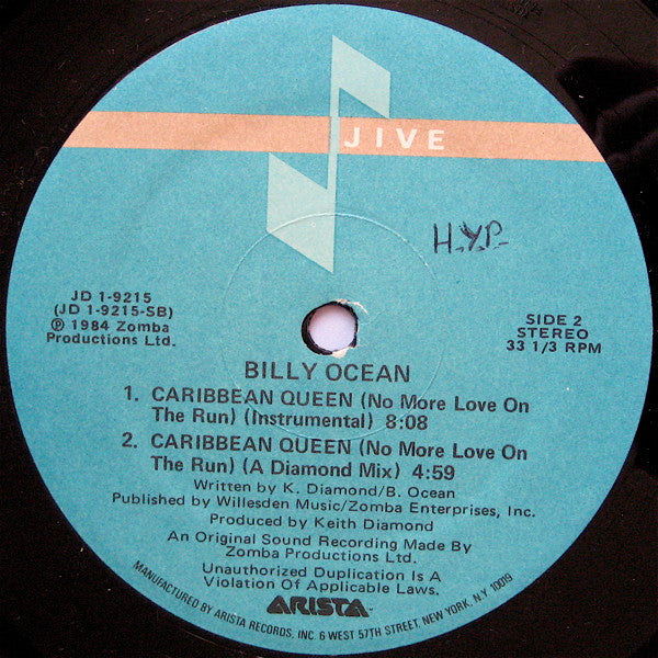 Billy Ocean - Caribbean Queen (No More Love On The Run)