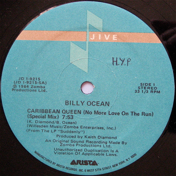 Billy Ocean - Caribbean Queen (No More Love On The Run)